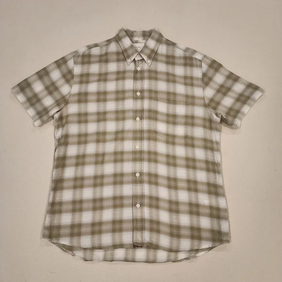 Billy Reid Short Sleeve Button Down M - Picture 2 of 5
